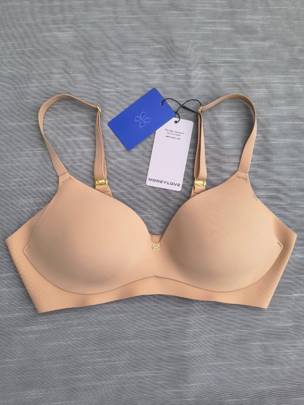 Honeylove 36B Cloud Embrace Beige Bra Soft Cup Wire-free NWT